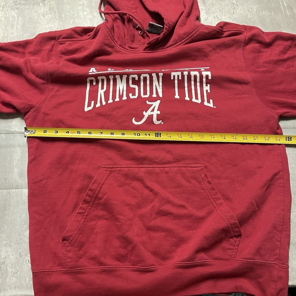 MV Sport Alabama Hoodie Crimson Tide School Seal Men Large Red Organic Cotton - Picture 4 of 9